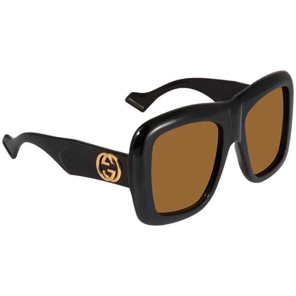 NEW Gucci Brown and Black Oversized Women's Sunglasses